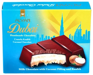 Alyan, czekolada dubajska mleczna, kokos i kunafa, 100g - Czekolada - miniaturka - grafika 1