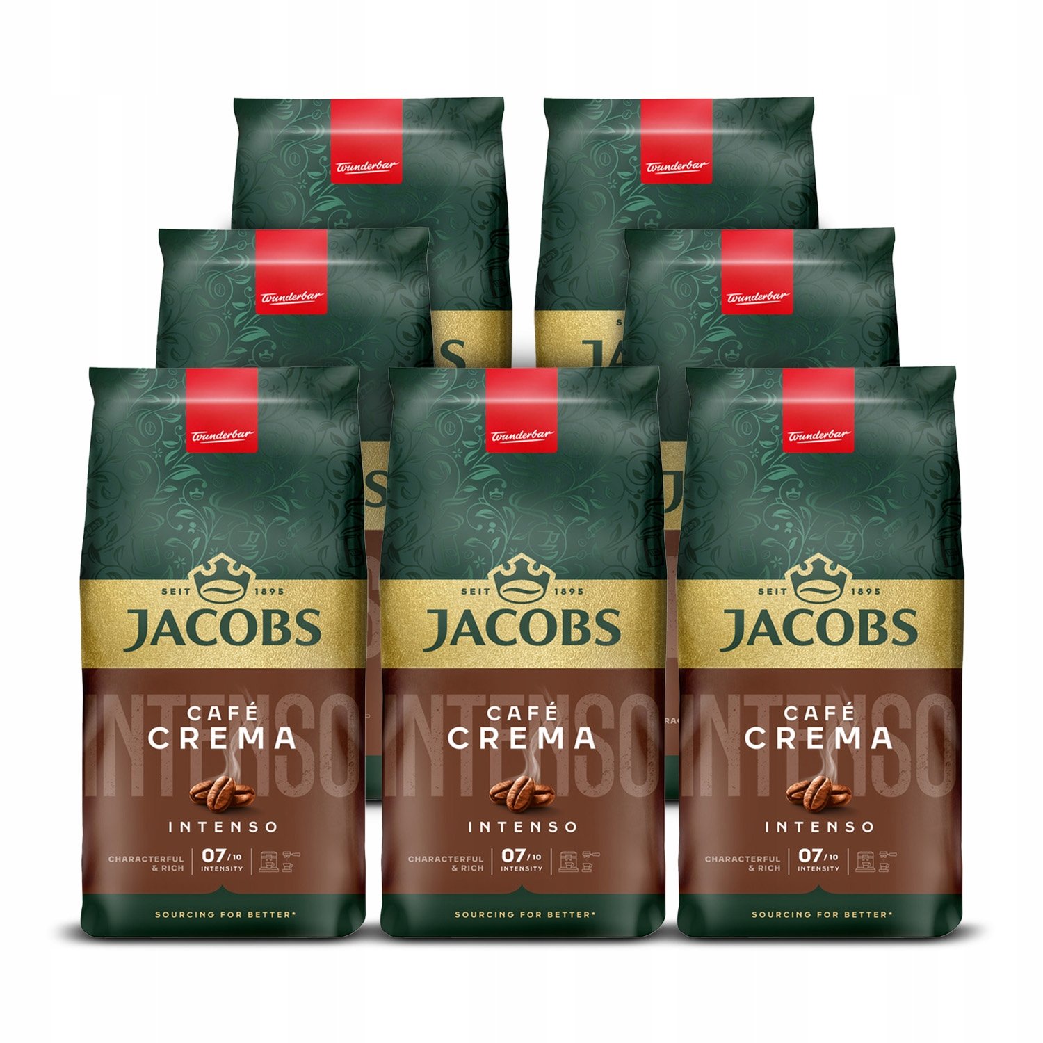 Zestaw kawa ziarnista Jacobs Crema Intenso 7x 1kg