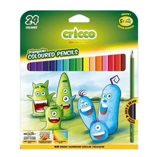 Amex Kredki Cricco trójkątne 24 kolory - Kredki, ołówki, pastele i pisaki - miniaturka - grafika 2