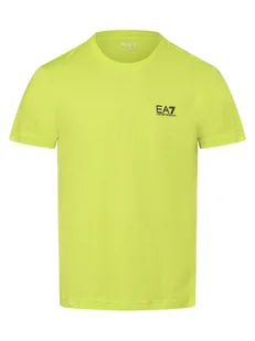 EA7 Emporio Armani T-shirt męski Mężczyźni Dżersej zielony nadruk, XL - Koszulki męskie - miniaturka - grafika 1