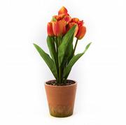 Sztuczne kwiaty - Tulipan W Doniczce Sztuczny Kwiat Różne Kolory - miniaturka - grafika 1