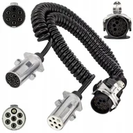 Akcesoria do przyczep i kamperów - Przewód Spiralny Adapter 15 Pin 7 Pin N+S 24V 4M - miniaturka - grafika 1