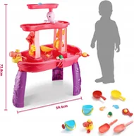 Zabawki do piasku - 2 x STOLIK WODNY STÓŁ PIASKOWNICA DO ZABAWY KONEWKA OŚMIORNICA AKCESORIA MA - miniaturka - grafika 1