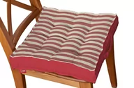 Meble modułowe i akcesoria - Dekoria Siedzisko Kuba na krzesło czerwono białe pasy 1,5cm) 40 × 40 × 6 cm Quadro 210-136-17 - miniaturka - grafika 1