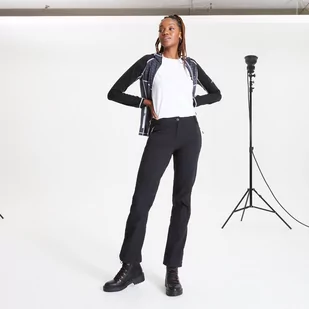 Damskie spodnie turystyczne na lato Dare2b Melodic II czarne Rozmiar: 34L - Odzież trekkingowa damska - miniaturka - grafika 3