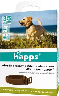 Happs HAPPS obroża przeciw pchłom i kleszczom dla małych psów 35cm 411 - Artykuły przeciw pasożytom - miniaturka - grafika 1