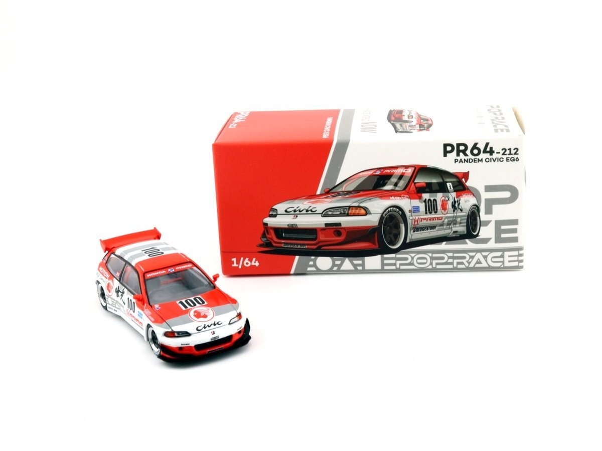 POP RACE PR64-212 Honda Pandem Civic EG6 Idemitsu Motion Infinite PR640212 1:64