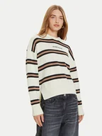 Swetry damskie - Guess Jeans Sweter W4BR09 Z3HM1 Biały Regular Fit - miniaturka - grafika 1