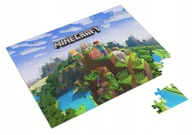 Puzzle - Puzzle + IMIĘ + pudełko MINECRAFT 96 el. Prezent - miniaturka - grafika 1