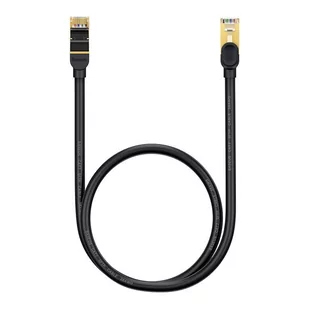 Baseus Speed Seven szybki kabel sieciowy RJ45 10Gbps 0.5m czarny (WKJS010001) - Kable miedziane - miniaturka - grafika 1