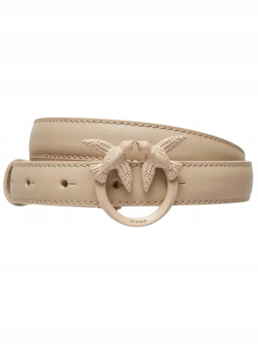 Pasek damski Pinko LOVE BERRY H3 BELT PLT01 100125 A1K2 beżowy - Belt: XS
