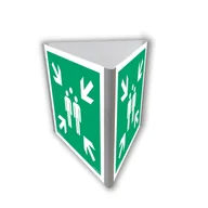 Systemy ekspozycyjne i znaki informacyjne - AE807 MIEJSCE ZBIÓRKI DO EWAKUACJI (3D DOŚCIENNY), PS - PŁYTA PCV 1MM FOTOLUMINESCENCYJNA; (200X200MM) - miniaturka - grafika 1