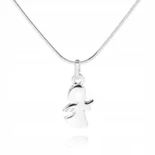 Biżuteria dla dzieci - 925 Srebrny łańcuszek 40cm ANIOŁEK DEDYKACJA L1Z49 - miniaturka - grafika 1