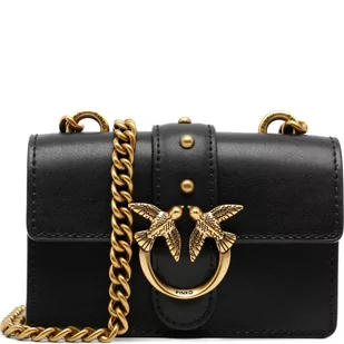 Pinko Skórzana Torebka na ramię LOVE ONE - Torebki damskie - miniaturka - grafika 1