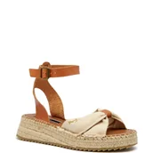 Sandały damskie - Pepe Jeans London Sandały KATE ONE | z dodatkiem skóry - miniaturka - grafika 1