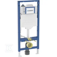 Stelaże i zestawy podtynkowe do WC - Stelaż podtynkowy Geberit Duofix do wiszących misek WC, 120 cm, ze spłuczką podtynkową Sigma 12 cm, ze spłukiwaniem higienicznym HS30, dwa przyłącza - miniaturka - grafika 1