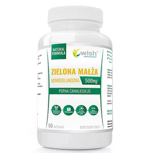 Wish Zielona Małża 500mg 60caps - Witaminy i minerały dla sportowców - miniaturka - grafika 1