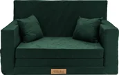 Łóżka dla dzieci i młodzieży - Blomster Rozkładana sofa piankowa dziecięca ZIELONA - miniaturka - grafika 1