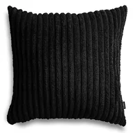Poduszki dekoracyjne - Cord czarna poduszka dekoracyjna 50x50 - miniaturka - grafika 1