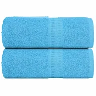 Ręczniki - vidaXL Ręczniki dla gości, 2 szt., turkusowe, 30x50 cm, bawełna 100% - miniaturka - grafika 1