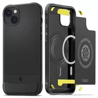 Etui i futerały do telefonów - Etui futerał Spigen Rugged Armor Mag MagSafe do Apple iPhone 14 Matte Black - miniaturka - grafika 1