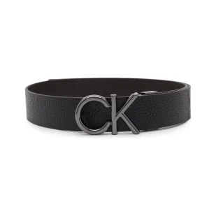 Calvin Klein Skórzany pasek ADJ/REV CK METAL BOMBE PB 35MM - Paski - miniaturka - grafika 1