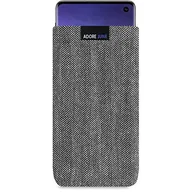 Etui i futerały do telefonów - Adore June Etui biznesowe do Samsung Galaxy S10 etui na telefon komórkowy z charakterystycznego materiału w jodełkę - szary/czarny etui ochronne na akcesoria z efektem czyszczenia wyświetlacza Made in Europe - miniaturka - grafika 1