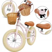 Rowerki biegowe - Rowerek Biegowy Kidwell Z Koszykiem Jeździk Rower Lekki Classy Pink 3021 - miniaturka - grafika 1