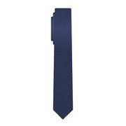 Krawaty i muchy męskie - Krawat wąski granatowy z fakturą "śledzik" EM 18 - EM Men's Accessories - miniaturka - grafika 1