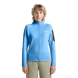 Polar damski Jack Wolfskin PRELIGHT FZ W mid blue - XS - Kurtki damskie - miniaturka - grafika 1