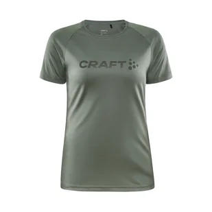 Damska Koszulka z krótkim rękawem CRAFT CORE ESSENCE LOGO TEE W 1911785-626000 – Oliwkowy - Koszulki i topy damskie - miniaturka - grafika 1