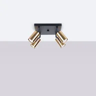 Lampy sufitowe - Plafon GLOIS 4 czarny/złoty LED 4000K - 25x25x19cm Sollux - miniaturka - grafika 1