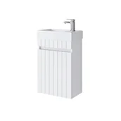 Szafki łazienkowe - Zestaw szafka łazienkowa z umywalką ceramiczną Uptrend Miseno 40 cm, drzwi, wisząca, biały mat 1 kpl. - miniaturka - grafika 1