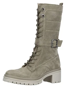 Gabor Skórzane kozaki w kolorze khaki - Kozaki damskie - miniaturka - grafika 1