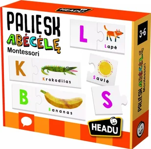 Tactic HEADU Montessori Touch Abc In Lithuanian lang. - Gry planszowe - miniaturka - grafika 1