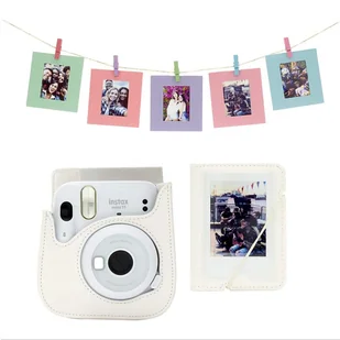 Torba na aparat Polaroid mini11 - biała A01 - Paski, szelki, uprzęże foto - miniaturka - grafika 1