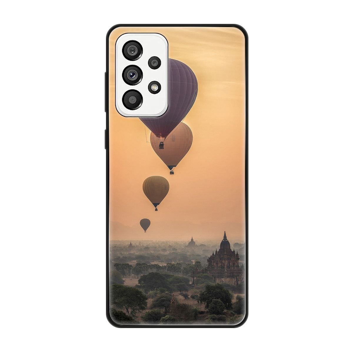 Pokrowiec König Design kompatybilny z Samsung Galaxy A73 5G - plastikowe, miękkie etui na telefon komórkowy - balony na ogrzane powietrze