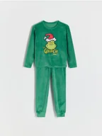 Skarpetki dla dzieci - Reserved - Piżama Grinch - ciemnozielony - miniaturka - grafika 1