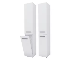 Meble łazienkowe Bagnoli SLIM VI biała matowa- Szafka stojąca, kolumna łazienkowa, półka, D: 30 cm, W: 174 cm, Sz: 30 cm - Szafki łazienkowe - miniaturka - grafika 1