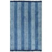 Dywany - vidaXL Dywan typu kilim, bawełna, 160 x 230 cm, niebieski ze wzorem - miniaturka - grafika 1