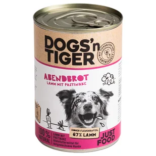 Dogs'n Tiger Adult, 6 x 400 g - Jagnięcina i pasternak - Mokra karma dla psów - miniaturka - grafika 1