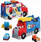 Klocki - Mega Bloks Build&Rig Race Ciężarówka + autka - miniaturka - grafika 1