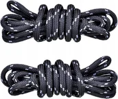 Akcesoria obuwnicze - CZARNO-SZARE Sznurówki TREKKINGOWE 140 cm Okrągłe 5 mm SZNUROWADŁA HQ G9-66 - miniaturka - grafika 1