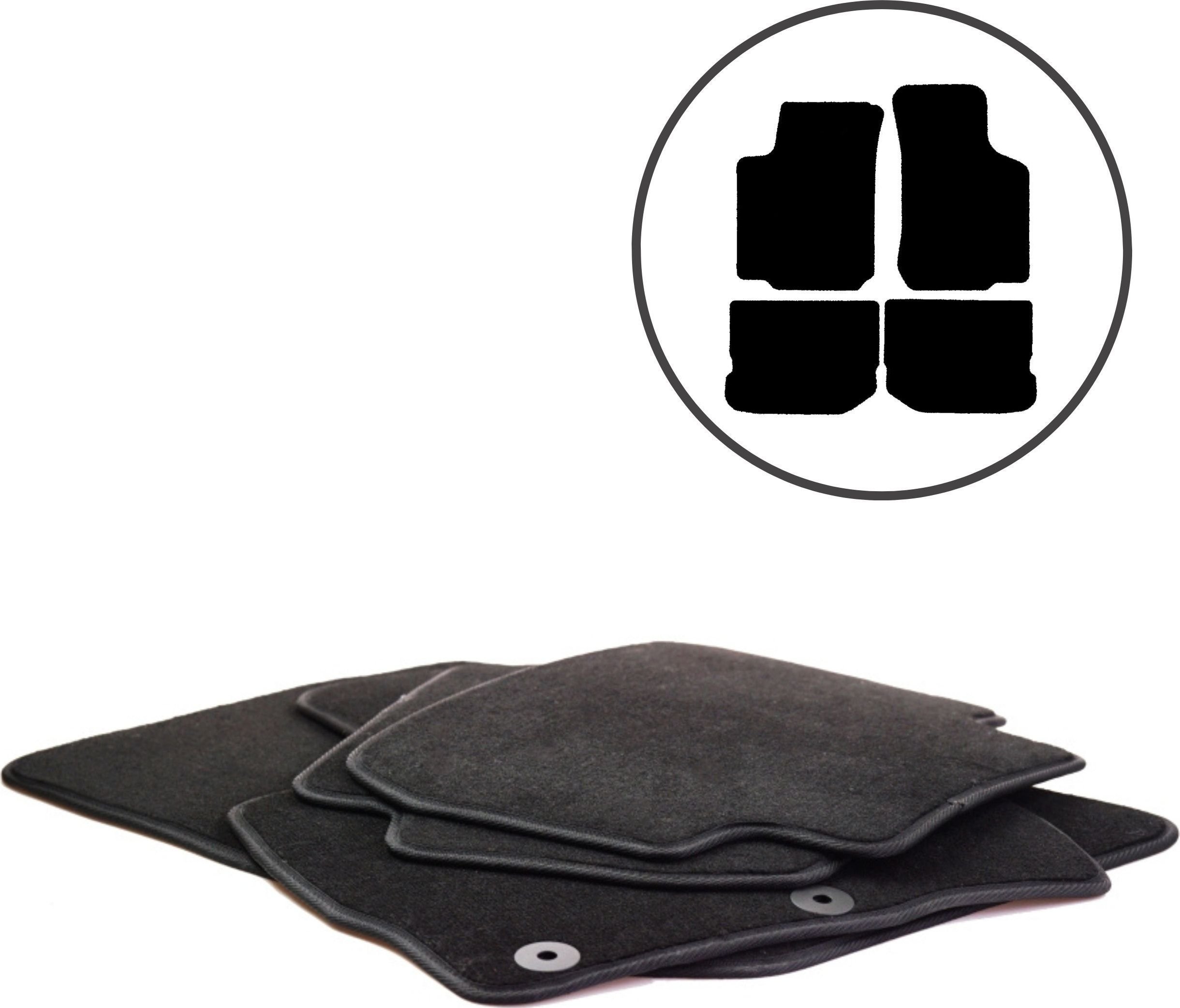 Dikel Dywaniki samochodowe welurowe 4szt Volkswagen Bora