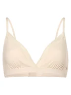 Biustonosze - sloggi - Damski biustonosz typu bralette  GO Ribbed, beżowy|biały - miniaturka - grafika 1