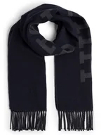 Apaszki i szaliki męskie - Tommy Hilfiger Męski wełniany szalik Mężczyźni Wełna niebieski|szary wzorzysty, ONE SIZE - miniaturka - grafika 1