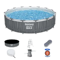 Baseny ogrodowe - Basen Stelażowy 15FT 457x107 cm SteelPRO BESTWAY - miniaturka - grafika 1