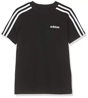 Koszulki dla chłopców - adidas adidas t-shirt chłopięcy Yb E 3s Tee czarny czarny/biały 1415 DV1798 - grafika 1