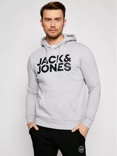 Jack&Jones Bluza Corp Logo 12152840 Szary Regular Fit - Bluzy męskie - miniaturka - grafika 1