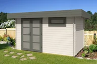 Altany ogrodowe - Drewniany domek ogrodowy ROOD z płaskim dachem 380x260cm - Nordenwood - miniaturka - grafika 1